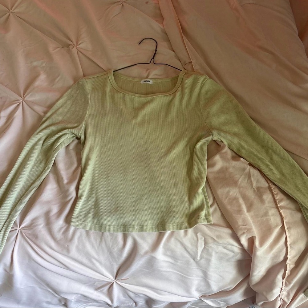 Garage Light Green Long Sleeve Top
